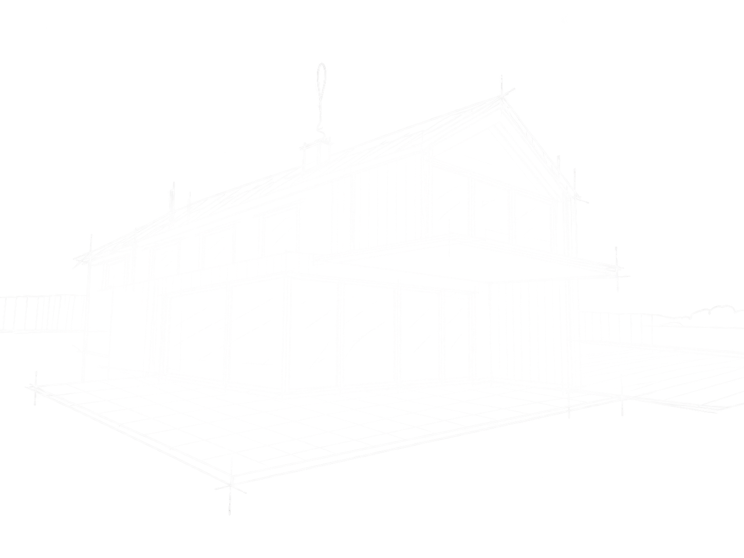 Architekturzeichnung für die Bauplanung